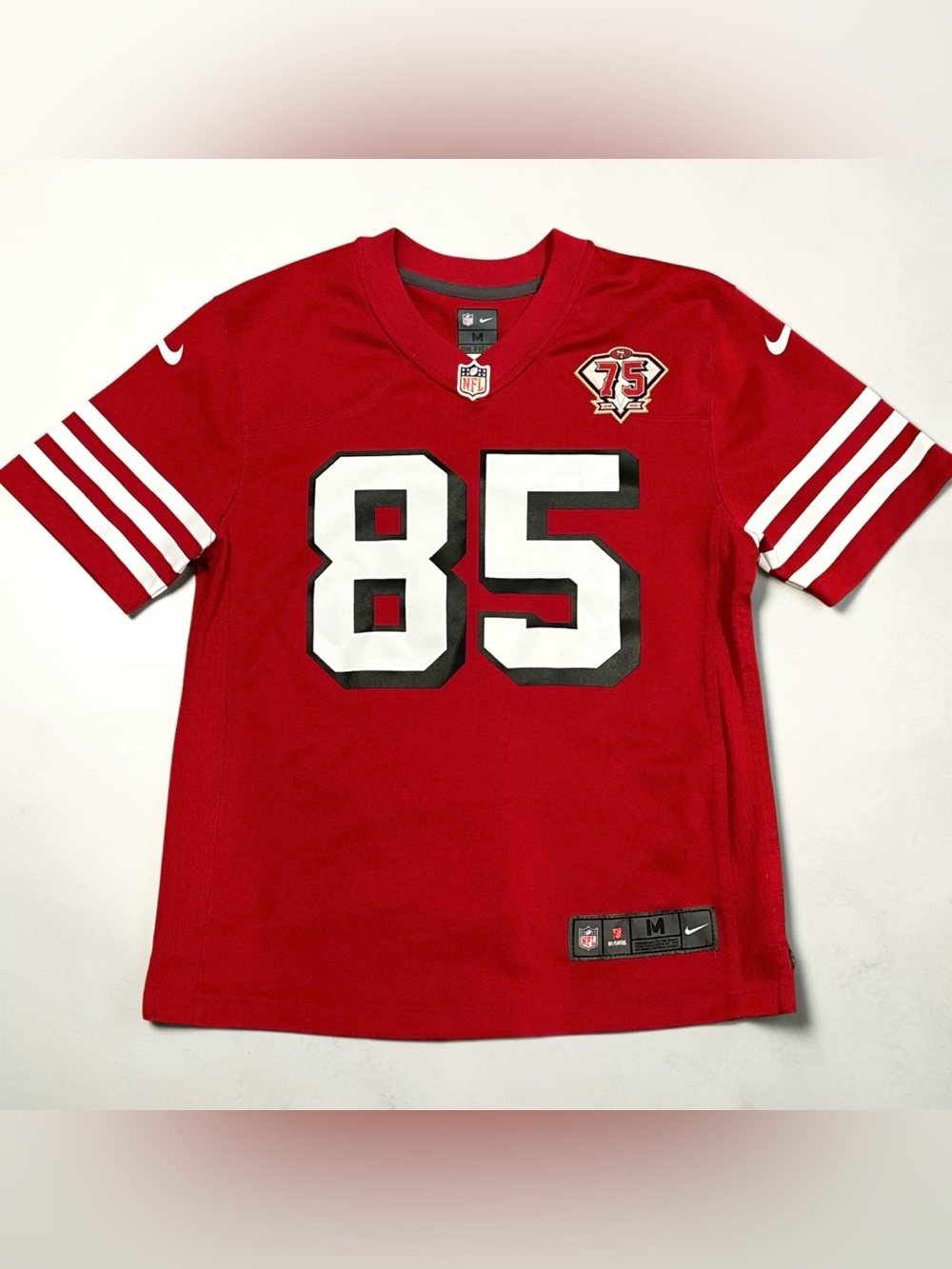 Nike Youth M 10/12 San Francisco 49ers George Kittle #85 Throwback Jersey 75th